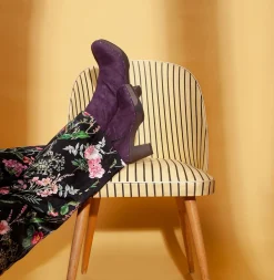 Fabia Vegan Velour Effect Viola (Dark)<SOFTCLIX Discount
