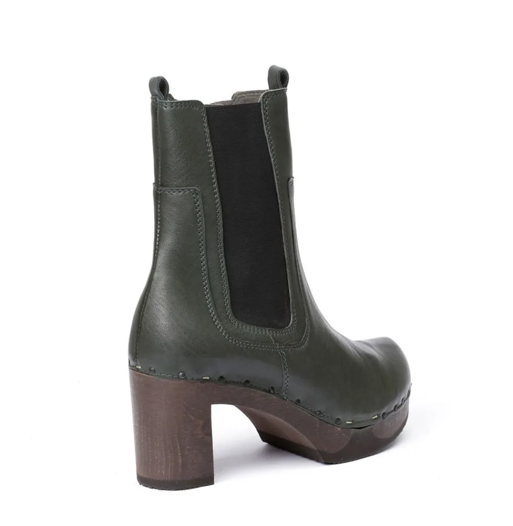 Laurentia Washed Nappa Olive<SOFTCLIX Hot
