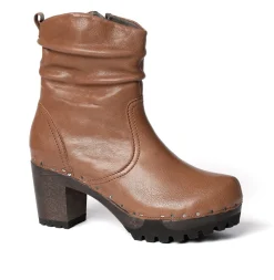 O-Bootie Washed Nappa Camel<SOFTCLIX Sale