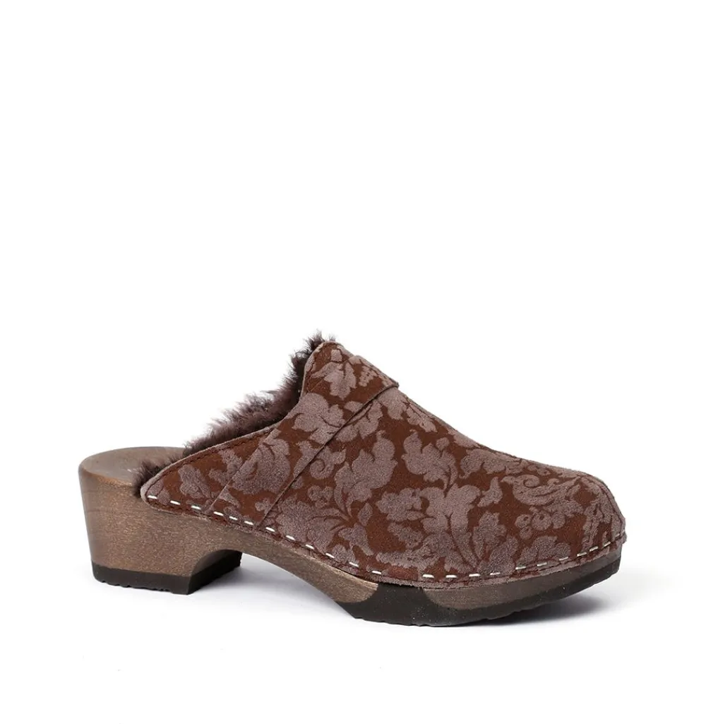 Taira Brocade/Lambskin Brown (Dark)<SOFTCLIX Flash Sale
