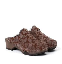 Taira Brocade/Lambskin Brown (Dark)<SOFTCLIX Flash Sale